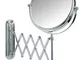 WENKO Specchio cosmetico da parete telescopico Deluxe - regolabile in altezza, orientabile...