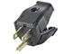 Leviton 3W101-E 2-Pole 3-Wire Grounding Plug, Black by Leviton