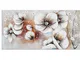 ADM - 'Fiori Bianchi' - Quadro, dipinto a mano floreale moderno su tela montato su telaio...