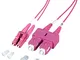 Techly PROFESSIONAL 102512 Cavo Fibra Ottica Multimodale OM4 SC/LC 50/125 2 m Fucsia