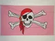 AZ FLAG Bandiera Pirata Rosa con Bandana Rosso 90x60cm - Bandiera dei Pirati – Teschio 60...