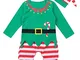 Freebily Elfo Natale Bambino Costume Natalizio Santa del Partito Babbo Natale Completino N...