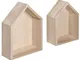 Rayher Cornici Decoro Casette In Legno, Set da 2 Pezzi, Legno di Pioppo Naturale, 14 x 10...