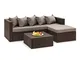 blumfeldt Theia Lounge Set - Set da Giardino, Set Angolo, Set in 2 Parti: Divano Angolare...