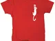 Wolkenbruch® T-Shirt divertente gatto vers. Colori: da M a XXXXXL Colore: rosso XXL