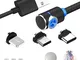 Cavo Magnetico USB, Micro USB Illuminazione Cavo di Ricarica USB Tipo C Adattatore Cavo di...