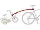 Trail-Gator, Barra Tandem, Rosso (red), Taglia unica