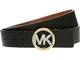 Michael Kors Reversible Black/Tan Leather Belt Belt Two Tone Buckle M