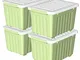 Cetomo Scatola portaoggetti in plastica 35L* 4, verde, contenitore organizzativo con coper...