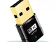 NETVIP Adattatore USB Scheda di Rete 600Mbps WiFi USB Dual Bande (150bps/2.4G & 433Mbps/5....