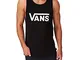 Vans Classic Tank T-shirt, Nero (Black-white Y28), Medium Uomo