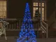 Albero di Natale Pennone Blu 200 LED 180 cm