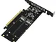 JEYI iHyper M.2 PCIE3.0 X16 un 4X NVME Scheda adattatore PCIE3.0 GEN3 X16 un 4X NVME RAID...