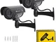 TIMESETL Videocamera Fittizia Videocamere Finte Telecamera di Sicurezza Fittizia CCTV con...