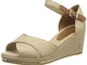 Tommy Hilfiger Feminine Mid Wedge Sandal Basic, Plateau Donna, Beige (Desert Sand 932), 40...