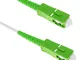 BeMatik - Cavo in Fibra Ottica SC/APC per SC/APC simplex monomodale 9/125 5 m OS2 Bianco