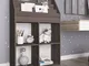vidaXL Libreria per bambini, grigio e rovere Sonoma, 71 x 30 x 114 cm, truciolato
