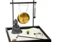 Set giardino ZEN - Buddha su vassoio in legno con gong, portacandele, fiori e piante, sabb...