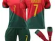 FTRGHNY Maglia Calcio Bambino Maglia 22/23 Completo Kit Allenamento Calcio, Tuta Uomo T-Sh...