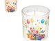 Smart Planet® Happy Birthday candela in vetro – compleanno candela con regali Motiv – Idea...