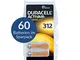 Duracell Activair - 60 batterie per apparecchi acustici tipo 312, marrone - Mercury Free 0...