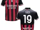 Maglia Calcio Theo Hernández 19 Milan Replica autorizzata 2022-2023 Taglie da Bambino e Ad...