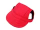 POPETPOP - Cappello da baseball per cane, regolabile, con fori per le orecchie, protezione...