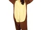 wotogold Pigiama di Orso Animale Costumi Cosplay per Adulti Unisex Brown