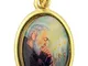 Base dorata con resina epossidica immagine Catholic Saint Medal Pendant, 2,5 cm, Base, cod...