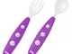 NUK Easy Learning 10255112 - Mini Posate di plastica da bambini per imparare a mangiare, p...