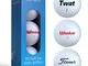Shanker Palline da golf – Rude Tricks Balls con divertenti detti (Manica di 3, Novità Gag,...