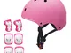 KORIMEFA Set di Casco Protezione Bambini Casco Bici, Ginocchiere, Gomitiere e Protezione P...