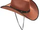 Boland 04383 - cappello da cowboy Wichita, marrone, cappello di feltro, sceriffo, Wild Wes...