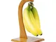 Relaxdays Portafrutta, Porta Banane Sheldon, HLP: 28,5 x 16 x 16 cm, Legno di bambù, UVA,...