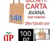 C.N. Shopper Carta Sacchetti di Carta con Manici Avana 26x41 cm 100 PZ Shopper Busta in Ca...