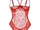 Voqeen Donna Lingerie Sexy Body Erotico Pizzo Biancheria Intima Esotico Tuta Babydoll Ad A...