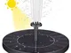 VITCOCO Fontana Solare da Giardino, 2.5W Pompa Solare per Laghetto con Batteria, con 6 Uge...