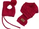 Sciarpa per cappello da compagnia Pet Dog Winter Warm Stripes Cappello lavorato a maglia +...
