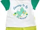 Mayoral - Set di 2 Magliette e Bermuda da Bambino, Motivo: Pappagallo, Colore: Verde Verde...