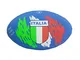 BrolloGroup Palla Rugby Italia Blu in Gomma Pallone Misura 5 PS 36604