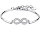 Bracciale rigido donna in acciaio con centrale INFINITO e swarovski BROSWAY BHK68