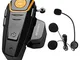 Interfono Moto Bluetooth BETOWEY BT-S2 Auricolari Bluetooth Casco Moto - Singolo, Microfon...