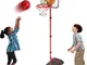 GAYISIC Canestro Basket Bambini, Canestro Bambini Basket Esterno, Portatile Altezza Regola...