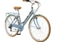 BIKESTAR Bici da Città Citybike in Alluminio 28" | 7 velocità Shimano Bici Retro Vintage D...