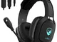 Cuffie Gaming PS4 PC Xbox One, Maegoo Over Ear Cuffie da Gaming con Microfono Luce LED Can...