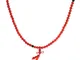 Rosso Arancione Color Mala Preghiera Lunga Collana Di Per Per Donne Wrap Braccia Stretch P...