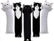 DNFASCHI Kawaii - Peluche a forma di gatto, colore nero, 40 cm, morbido peluche per gatti,...