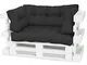 Spatium Cuscini per Pallet Euro Sedile 20 cm di spessore, Antracite, 120 x 80