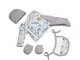 Interbaby Set Regalo 5 Pezzi Per Neonati - Piccoli Animali In Grigio. - 340 g