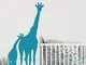 FXBSZ Adesivi murali giraffa personalizzabili Adesivi murali cameretta scuola materna Deco...